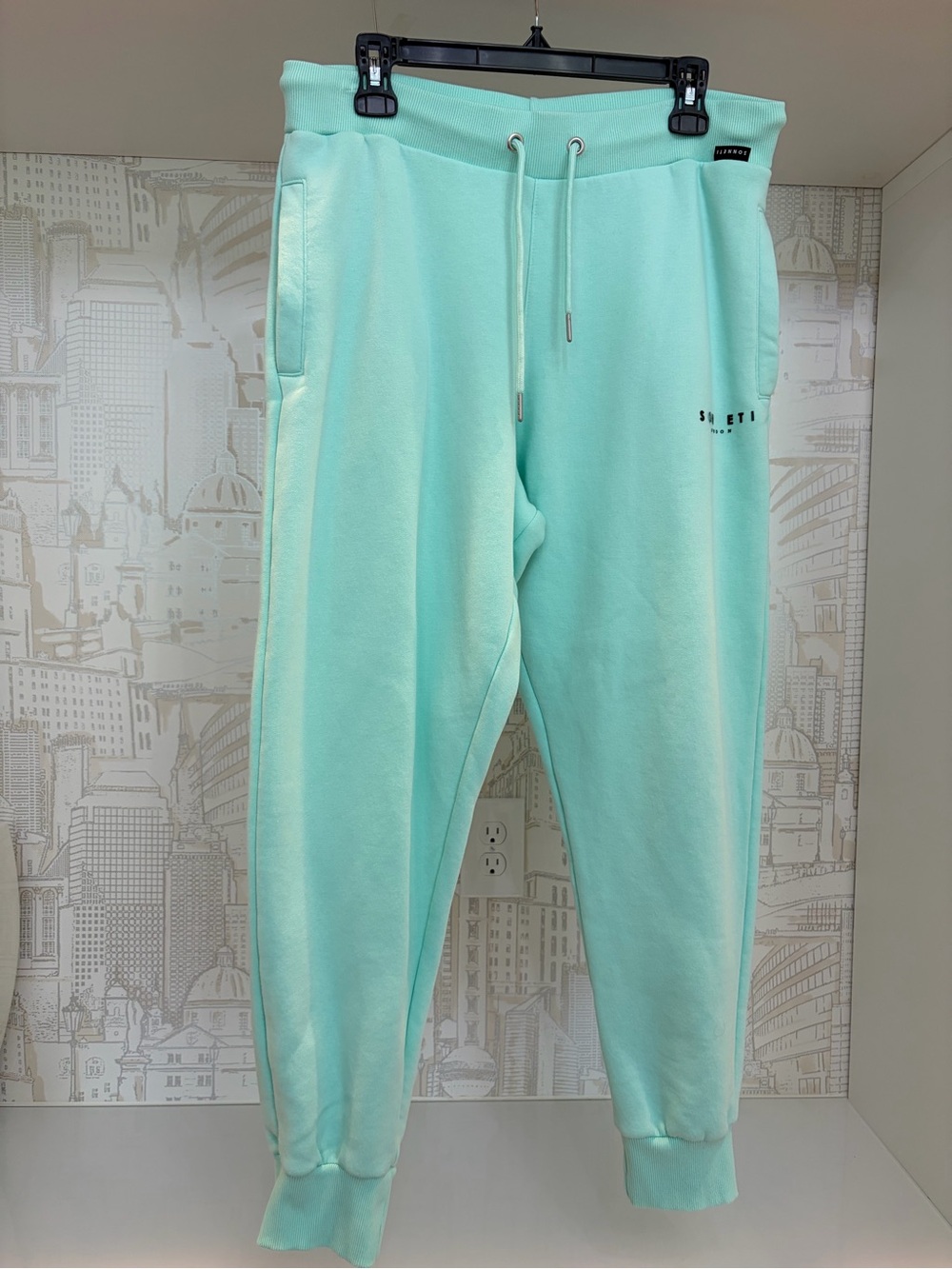 Men's Mint Green Jogger Sweatpants with Drawstring